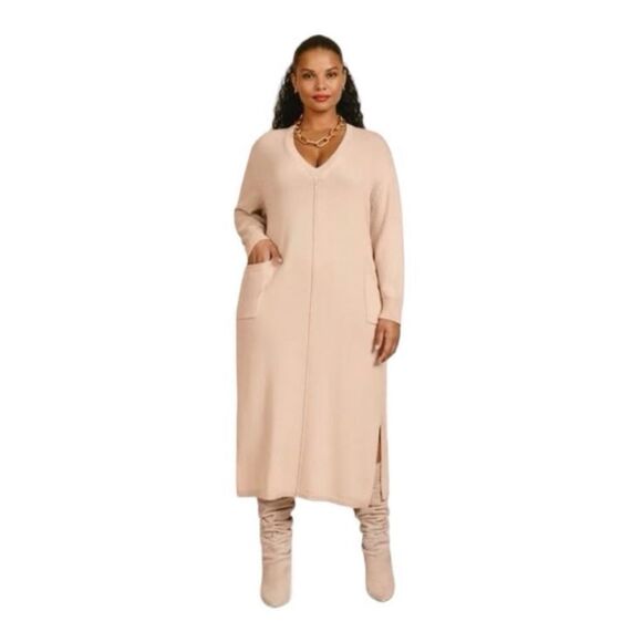 BNWT Cashmere/Cotton 11 Honore Oatmeal Nola Sweater Dress 3X. Retails $288 - Picture 10 of 11